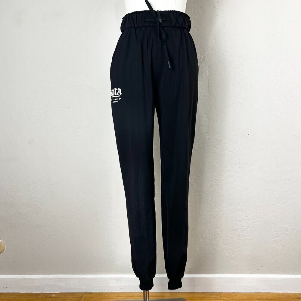 LULULEMON Keep Moving Jogger Pants Drawstring Luxtreme Lounge Black Size 4 READ